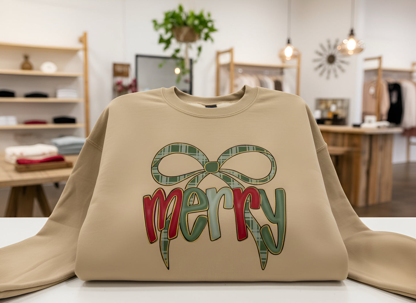 "Merry-Bow" Graphic Top-FINAL SALE