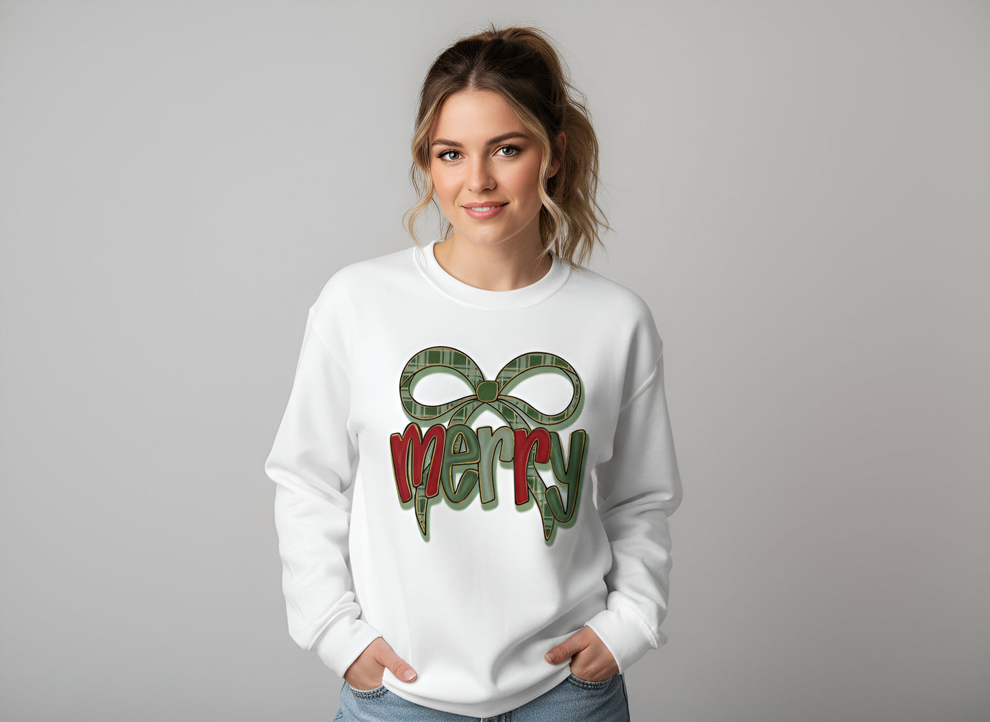 "Merry-Bow" Graphic Top-FINAL SALE