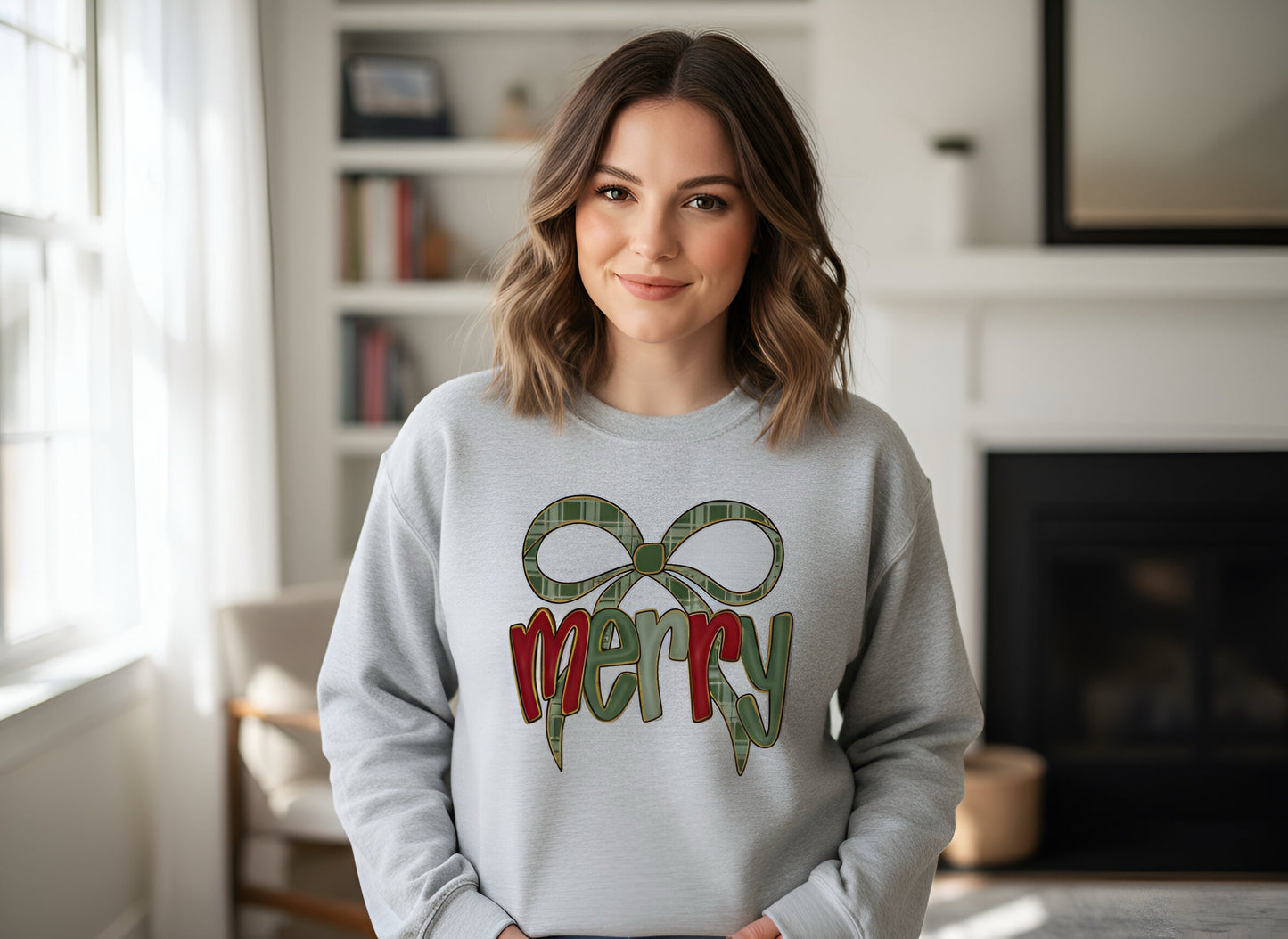 "Merry-Bow" Graphic Top-FINAL SALE