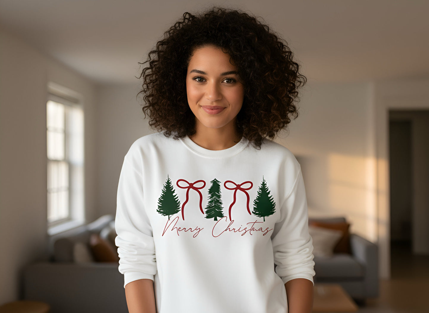 "Trees and Bows" Graphic Top-FINAL SALE