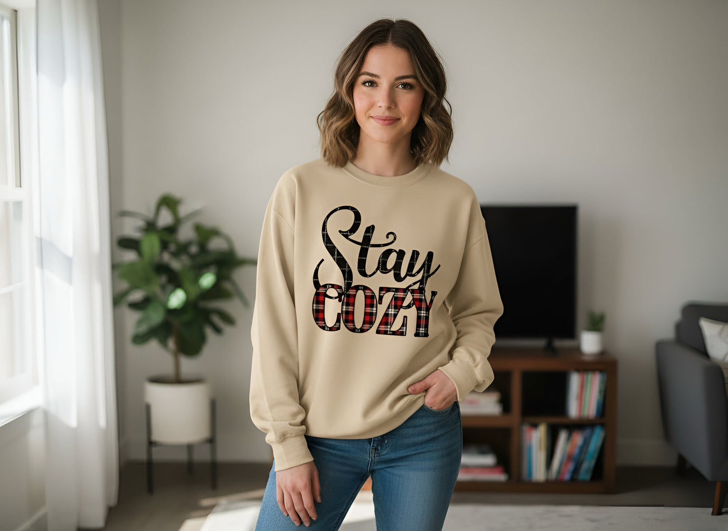 "Stay Cozy" Graphic Top-FINAL SALE