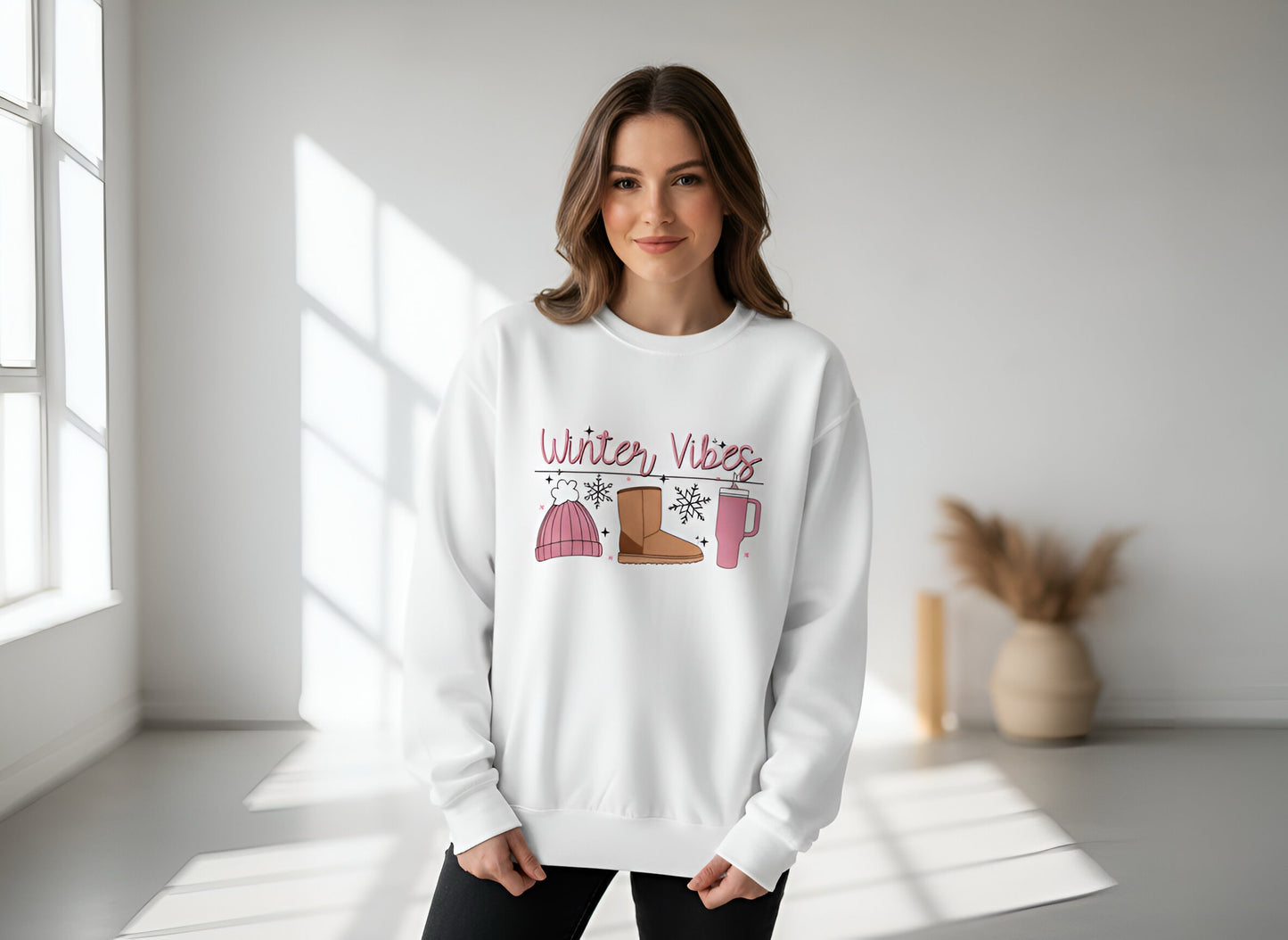 "Winter Vibes" Graphic Top-FINAL SALE