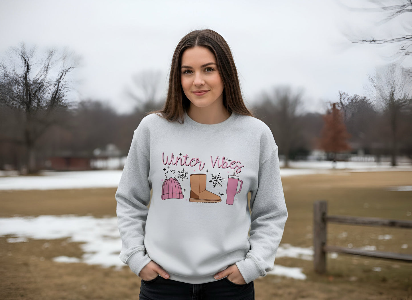 "Winter Vibes" Graphic Top-FINAL SALE