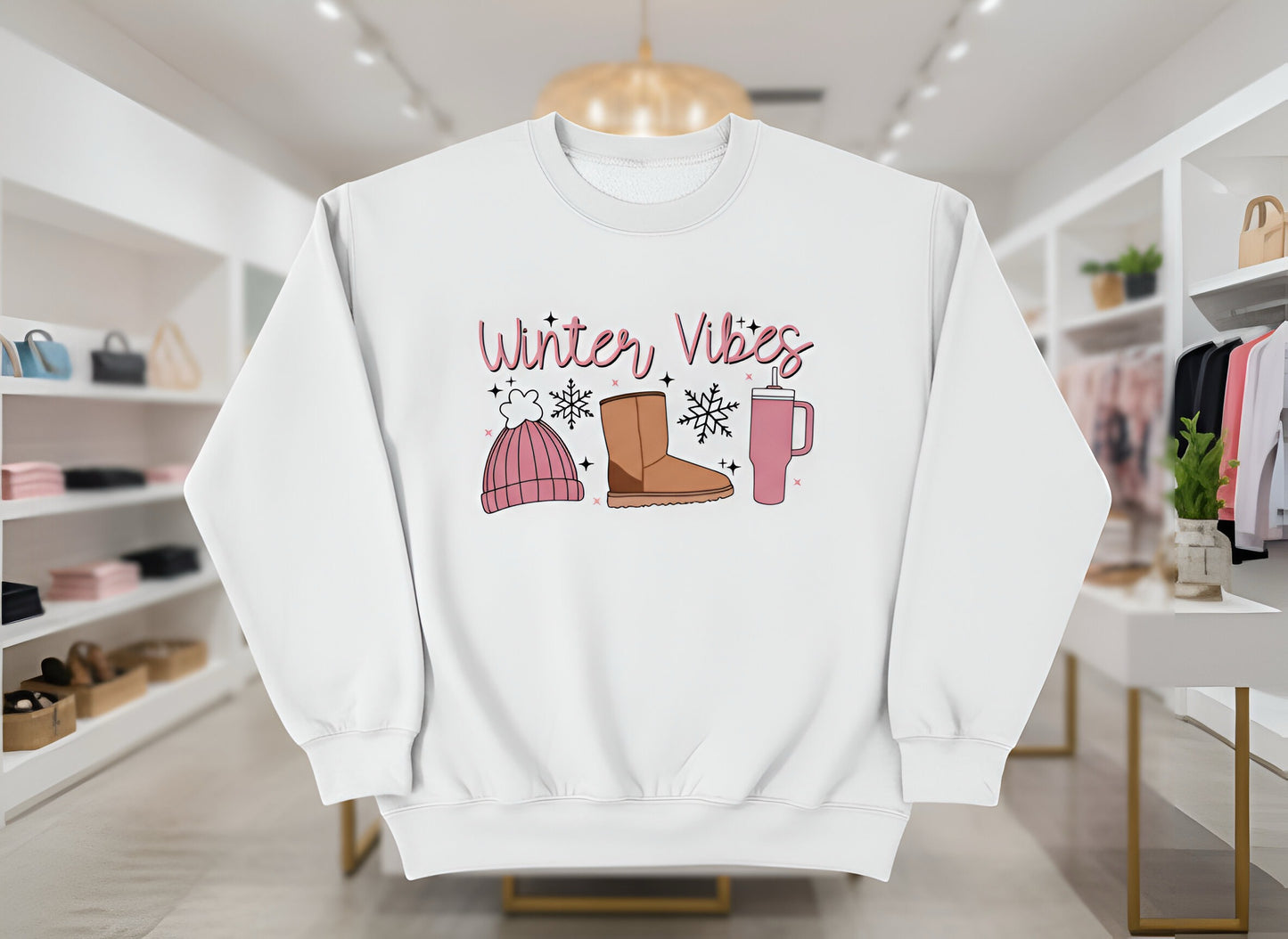 "Winter Vibes" Graphic Top-FINAL SALE