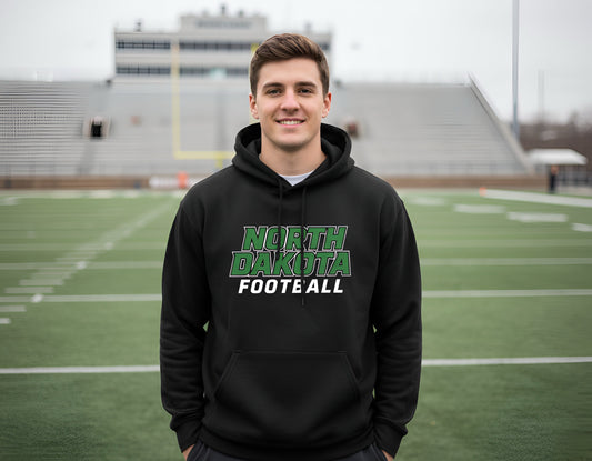 "North Dakota Football" Hooded Graphic Top
