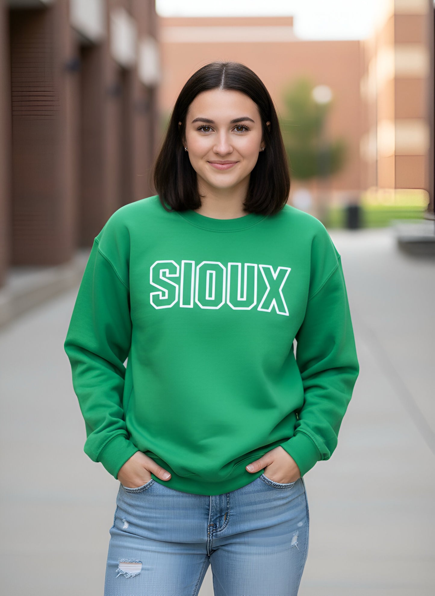"SIOUX" PUFF-INK Crewneck Sweatshirt