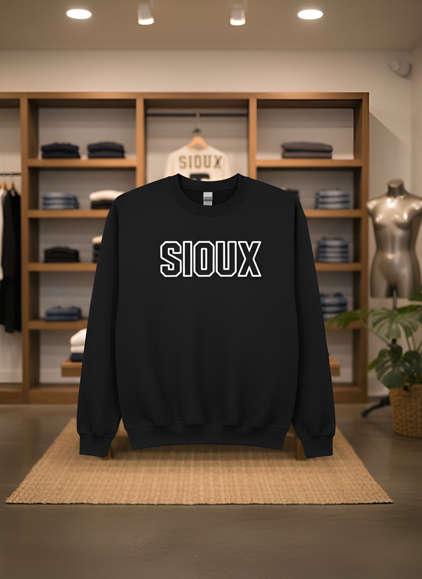 "SIOUX" PUFF-INK Crewneck Sweatshirt